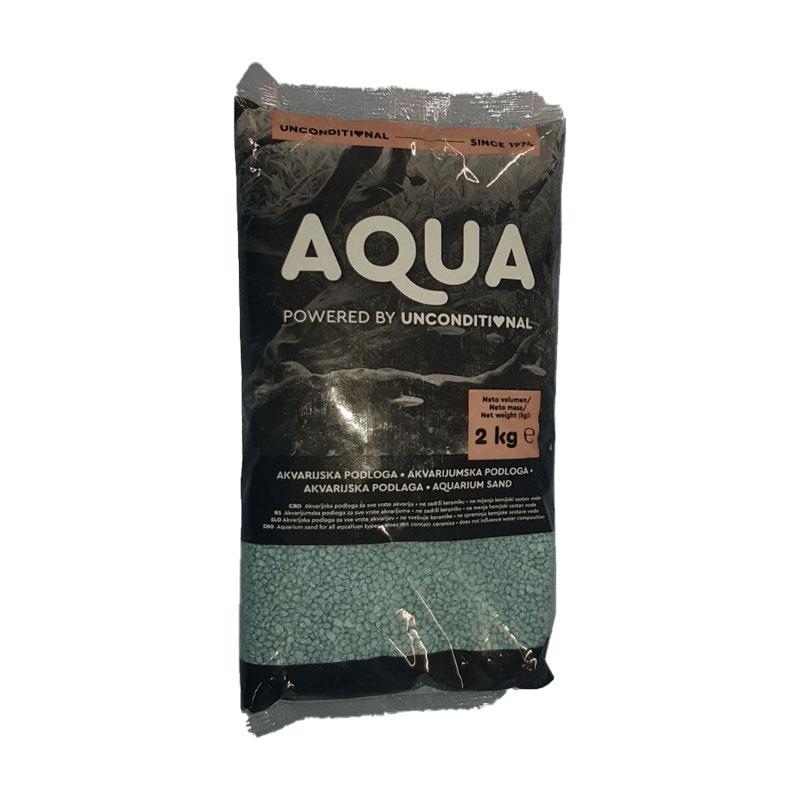 Aqua šljunak kvarcni nebesko plavi 2-3mm 2kg