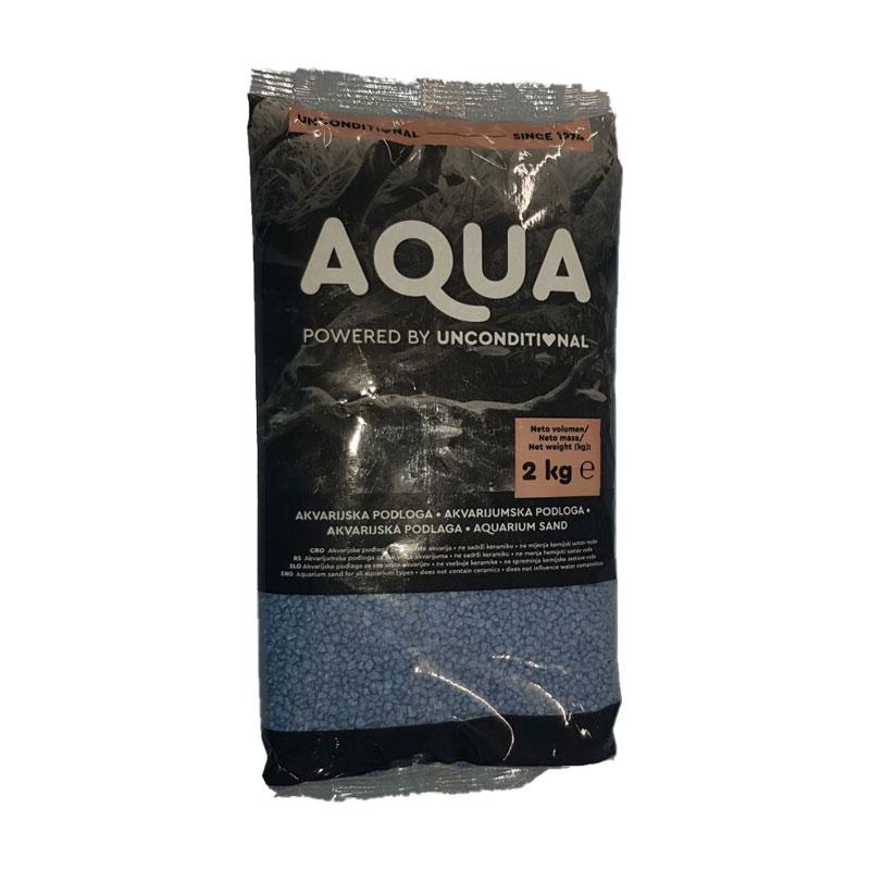Aqua šljunak kvarcni tirkiz 2-3mm 2kg