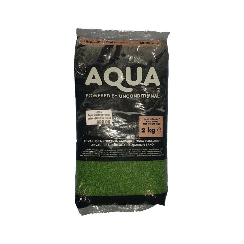 Aqua šljunak kvarcni zelena jabuka 2-3mm 2kg