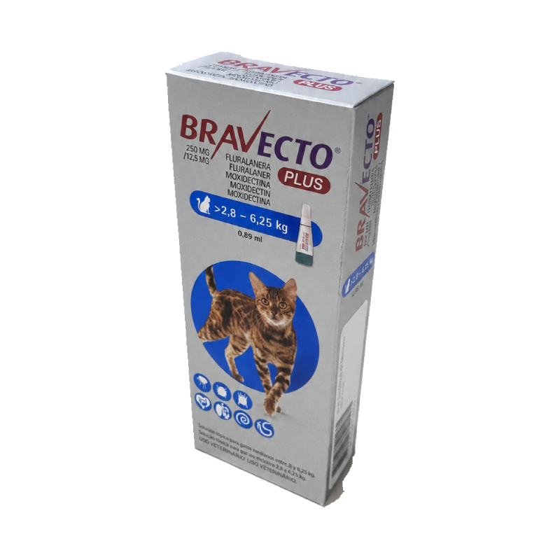 Bravecto plus ampula za mačke M 2.8-6.25KG