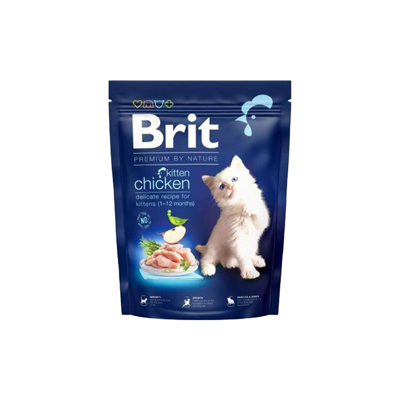 Brit premium by nature kitten sa piletinom 800g