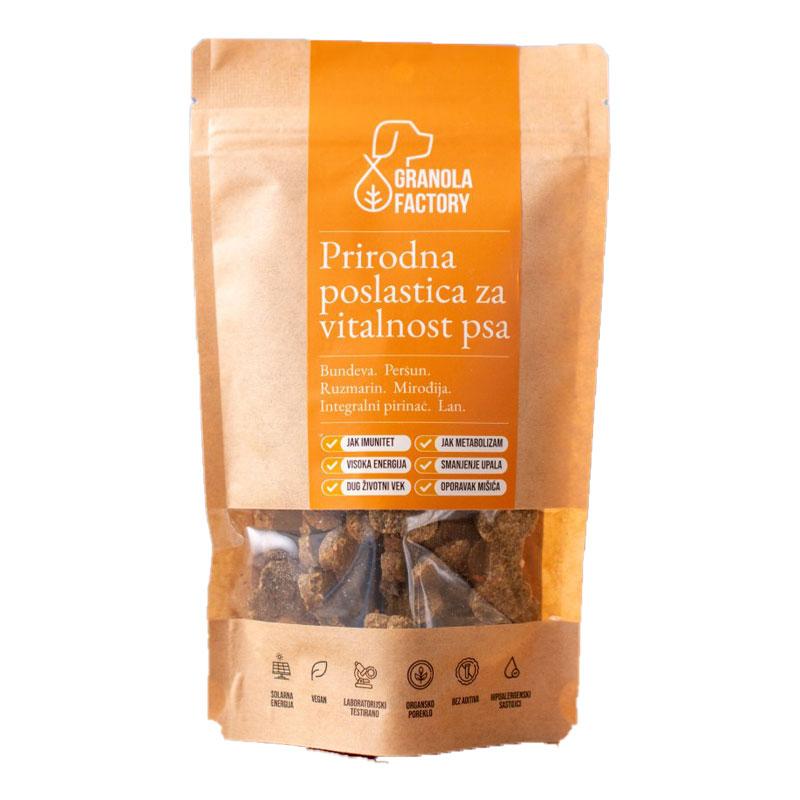 Granola organske poslastice za pse 100g narandžasta
