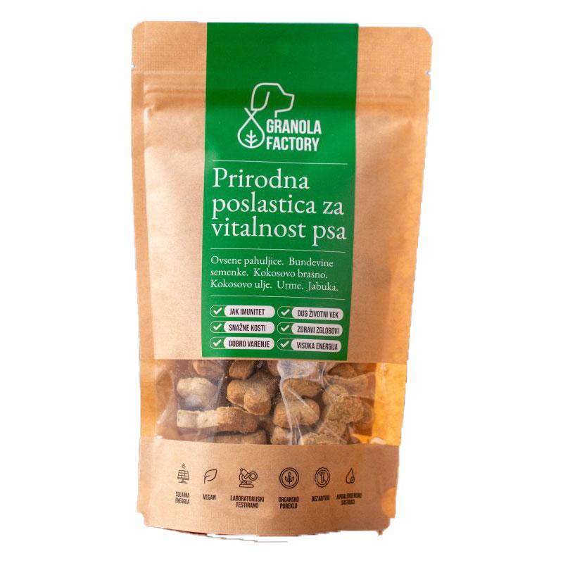 Granola poslastice za pse 100g zelena