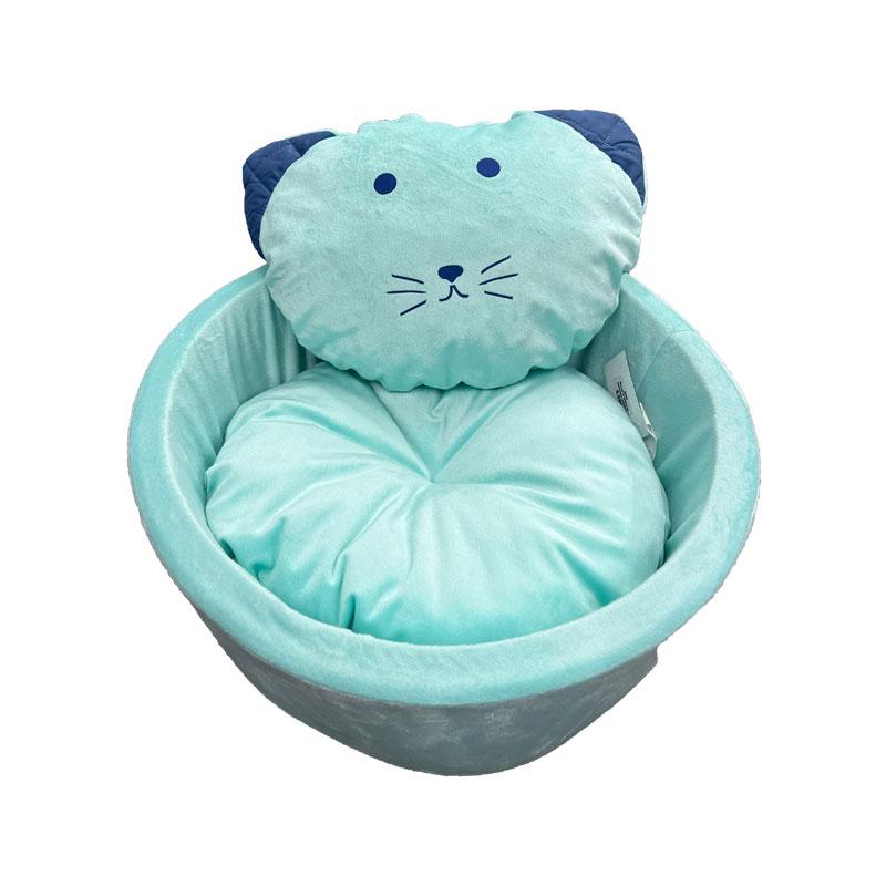 Krevet za mace sa jastukom zeleni XS