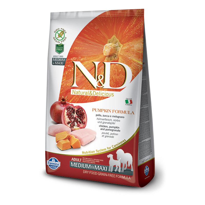 N&D bundeva piletina nar adult medium&maxi 12kg