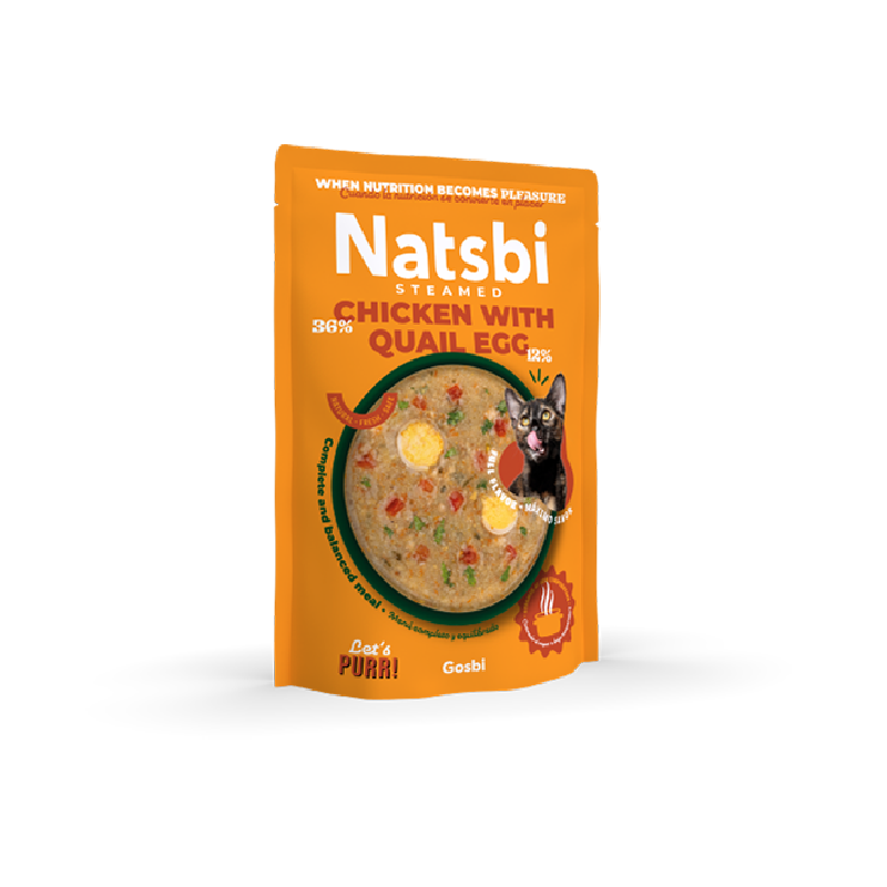 Natsbi cat piletina i prepeličje jaje 80g