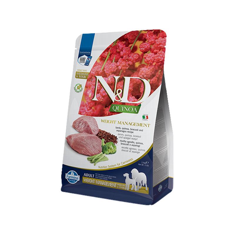 ND dog quinoa weight management jagnjetina 2.5 kg