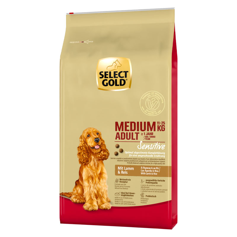 Select Gold medium adult sensitive jagnjetina 4kg